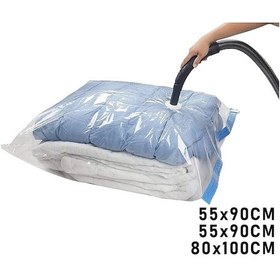 Resim 3lü Set Vakumlu Poşet Hurç 2 Adet Xl 55x90cm + 1adet Xxl 80x Çok Renkli 