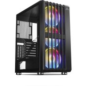 Resim GameBooster GB-H002C USB3.0 2x20cm ARGB Fanlı Mesh Panel Siyah Gaming Kasa (PSU Yok) (JBST-GBH002C) 
