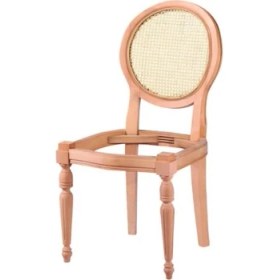 Resim Bendegan Hasırlı Yuvarlak Sandalye 