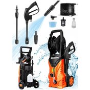Resim Dragro Alman LT701G-2500A 180 Bar 2500 W Yüksek Basınçlı Yıkama Makinesi Turuncu 
