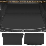 Resim Model Y için Tesla Bagaj Astarları 2'li Paketi - Premium PU Deri Çizik ve Toz Koruma, Güçlendirilmiş Kenarlıklı Yük Astarları, Kolay Temizlenebilir Yüzey ile Tesla Model Y İçin Araç İçi Aksesuar | Şık PU Deri Tasarım | Çizilmeye Karşı Dirençli Malzeme 