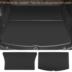 Resim Model Y için Tesla Bagaj Astarları 2'li Paketi - Premium PU Deri Çizik ve Toz Koruma, Güçlendirilmiş Kenarlıklı Yük Astarları, Kolay Temizlenebilir Yüzey ile Tesla Model Y İçin Araç İçi Aksesuar | Şık PU Deri Tasarım | Çizilmeye Karşı Dirençli Malzeme 