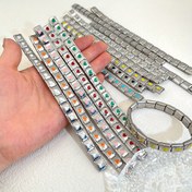 Resim 18 Parça MINGXUAN Çift Kalpli İtalyan Charm Bağlantıları - 9mm Bileklikler İçin Çok Renkli 304 Paslanmaz Çelik Takı Aksesuarları, DIY Bilezik Yapımı, Dekoratif Metalik Yüzeyli Süsler 