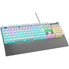 Resim Rampage KB-R28 Blade Plus Beyaz Gökkuşağı Tam Türkçe Red Switch Mekanik Klavye Gaming Klavye Oyuncu Klavye 
