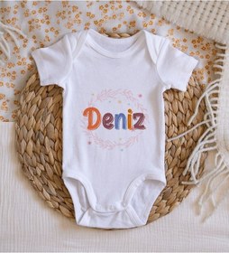 Resim Bitmeyenkartus Bk Kids Isimli Bebek Body Zıbın - Model 27 Beyaz 