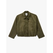 Resim Koton Çıtçıt Düğme Detaylı Süet Görünümlü Kadın Oversize Ceket 6WAL20129IW (6WAL20129IW) 