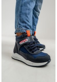 Resim Mnpc Erkek Çocuk Lacivert Hakiki Deri Suya Dayanıklı Anatomik Günlük Bot 25k3b11072324 Lacivert 