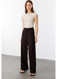 Resim Genius Store Kadın Oversize Palazzo Pantolon Pantolon-001 Kahverengi 