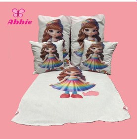 Resim Abbie Pembe Oyun Çadırı Alt Minder Ve Yastık Kılıfı Takımı, Konforlu Ve Şık Tasarım Pembe 