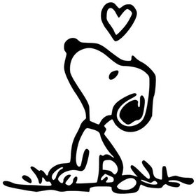 Resim Aşık Snoopy Sticker 10 X 10 Cm 