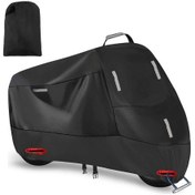 Resim Aubyhe 210d Oxford Kumaş Motosiklet Kaputu Xxl - Su Geçirmez, Güneş Koruyucu, 4 Yansıtıcı Çubuk, Rüzgar Dayanıklı, Evrensel Uyumlu 