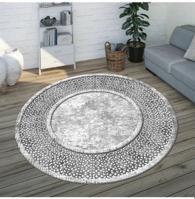 Resim Rovigo Home Dijital Baskı Yıkanabilir Kaymaz Taban Yuvarlak Salon Halısı RVG7316-SD663 Çok Renkli 