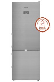 Resim Grundig GPKND 490 I E Enerji Sınıfı 490 L Duo-No Frost Alttan Donduruculu Buzdolabı Inox 