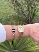 Resim ACCESSORYHUB gold kol saati+bileklik hediye 