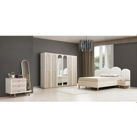 Resim Eris Modern 6 Kapaklı Aynalı Gardırop Dolap 