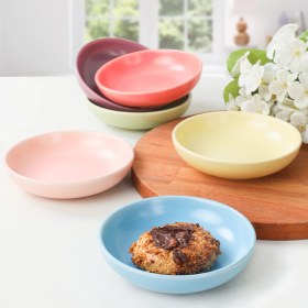 Resim Keramika Mix Mat Soft Halka Çerezlik/Sosluk 13 Cm 6 Adet 