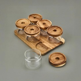 Resim Mediterian 6'lı Kahvaltılık Takımı, Kahverengi/Şeffaf, 29x19,5 cm, Renkli ve Şık Set 