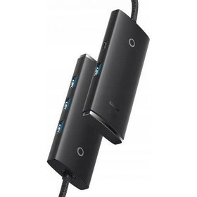 Resim Baseus 4 Portlu Type-C To USB 3.0 Dönüştürücü Çoğaltıcı 5gbps Aktarım Hub 25 cm Tak Çalıştır 