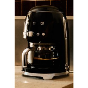 Resim Smeg 50 Style Retro Siyah Filtre Kahve Makinesi DCF02BLEU 