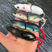 Resim 1 adet 8.5cm/3.34in 15g/0.52oz Yapay Fare Balıkçılık Yemi - Keskin Kanca ile Gerçekçi Tasarım, Bass & Pike için Yüzen Minnow Swimbait, Dayanıklı ABS Plastik, Karışık Renkler (Beyaz, Gri, Siyah, Sarı), Pike Balıkçılık Yemi | Gerçekçi Minnow Yemi | Dayanıklı Balıkçılık Yemi, Üst Su Balıkçılık Yemleri 