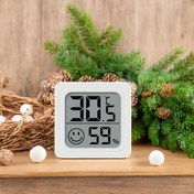 Resim Kompakt Dijital Higrometre & Termometre, Gülümseme İkonlu - İç Mekan Sıcaklık ve Nem Monitörü, Pille Çalışan (Şarj Edilemez), Dayanıklı Plastik, Tek Kullanımlık - 1 adet 