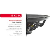 Resim Sica 15 K 3 Pl Profestonel Woofer Bass 
