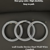 Resim 3mm*5/10/15/20/25/30m 4mm*5/10/15/20/25/30m Kablo İtme Çekme Cihazı Gri Fiberglas Duvar Kılavuz Cihazı Kanal Duvar Tel Kanalı 
