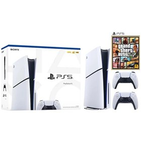 Resim Sony Playstation 5 Slim CD Edition - 2. Dualsense Ps5 Kol - GTA 5 Oyun Konsolu (İthalatçı Garantili) 