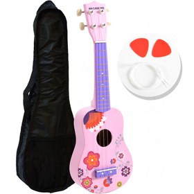 Resim Manuel Raymond KA225PNK Soprano Ukulele Seti (Pembe) | Yeni Başlayanlar İçin Tam Set 