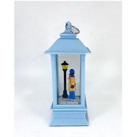 Resim Romantik Kış Masalı Işıklı Kar Küresi - Sevgililer Mavi 