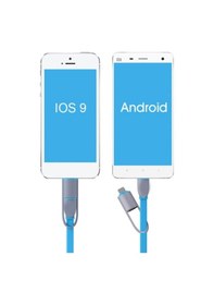 Resim Micro Usb Şarj Kablosu Çift Başlı 
