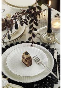 Resim Kütahya Porselen Bone Luz Form 24 Parça 6 Kişilik Yemek Takımı Pl 513300 