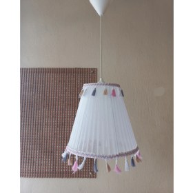 Resim Onay Beyaz Organze Avize M-0418 Yatak Odası Çocuk Odası Genç ve Bebek Odası Avize Aydınlatma Sarkıt 