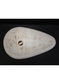 Resim Ham Traverten Çakıl Lavabo 