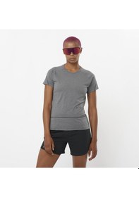 Resim Salomon Cross Run Gfx Kadın Koşu Tişört Black Lc2200400 Siyah 