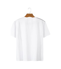 Resim Unisex Beyaz Önü Veaven Baskılı Bisiklet Yaka Oversize Kalıp Basic Pamuklu T-shirt Beyaz1 