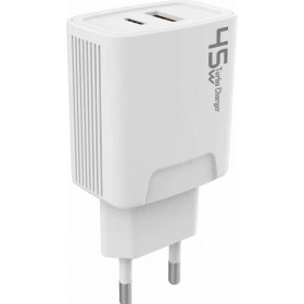 Resim Hype Store 45 Watt USB + Type-C Pd Hızlı Şarj Başlık Adaptör Turbo Qualcomm 3.0 (Yerli Üretim) (45W Çift Giriş) 