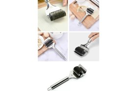 Resim Paslanmaz Çoklu Dilimleyici Pratik Hamur Makarna Erişte Kesici – Maydanoz Soğan Sarımsak Doğrayıcı 