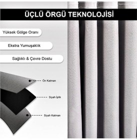 Resim Demirhan Perde Blackout Karartma Perde - Antrasit 