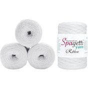 Resim Spagettiyarn Beyaz Ribbon Ip - 4'lü Set 