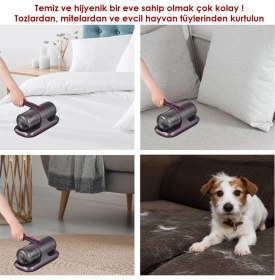 Resim Şarjlı Uv-C Işınlı 100W Akar Temizleme El Süpürgesi 