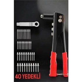 Resim Belle Fusion Mey Ithalat® Perçin Tabancası 40 Yedekli 425303 
