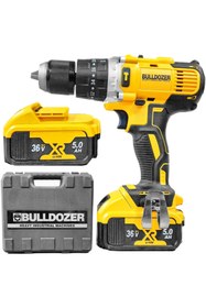 Resim Bulldozer Xr 36v 5ah 13mm Metal Madren Darbeli Çift Akülü Şarjlı Vidalama Matkap 