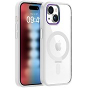 Resim Buff iPhone 15 BumperMag Kılıf Beyaz 