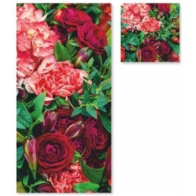 Resim Basıver Sticker Beyaz Eşya Set Kaplama Folyosu Gül Bahçesi Desenli 