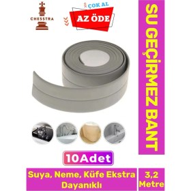 Resim Chesstra Özel Üretim Su Geçirmez Sızdırmaz Lavabo Tezgah Klozet Banyo Pencere Duş İzolasyon 3.2 m Bant 10 Adet 