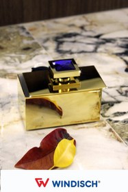 Resim Windisch Moon Lıght Square Tezgah Üstü Pamukluk Gold - Blue Crystal 