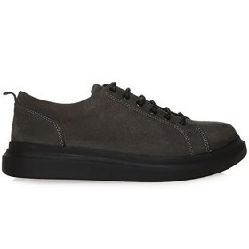 Resim Cotton Bar Gri Kadın Deri Sneaker PONTEV 