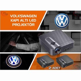 Resim ototime Volkswagen Araçları İçin Kapı Altı Logo 7 Led Projektör (2 Adet) NEW 