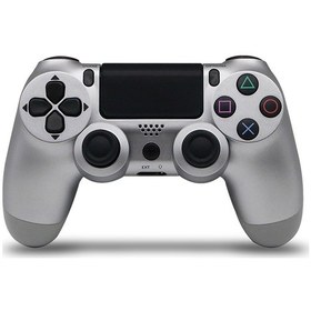 Resim Tenfowee Ps4 Uyumlu Kablosuz Oyun Kumandası - 6 Eksenli Jiroskop, 3.5mm Ses Jack Ve Işık Şeridi İle - Gümüş Renkli 